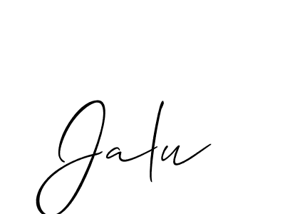 Also we have Jalu name is the best signature style. Create professional handwritten signature collection using Allison_Script autograph style. Jalu signature style 2 images and pictures png