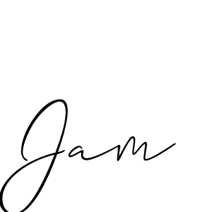 Make a beautiful signature design for name Jam. With this signature (Allison_Script) style, you can create a handwritten signature for free. Jam signature style 2 images and pictures png