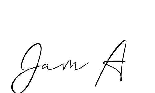 How to Draw Jam A signature style? Allison_Script is a latest design signature styles for name Jam A. Jam A signature style 2 images and pictures png