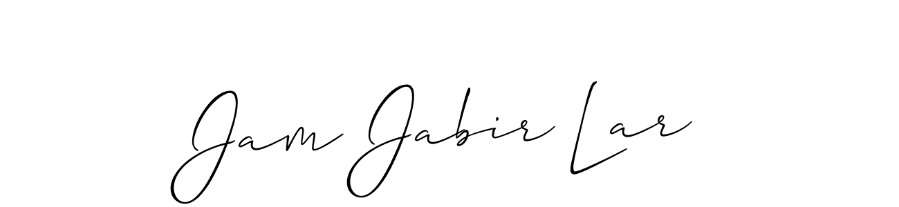 Jam Jabir Lar stylish signature style. Best Handwritten Sign (Allison_Script) for my name. Handwritten Signature Collection Ideas for my name Jam Jabir Lar. Jam Jabir Lar signature style 2 images and pictures png