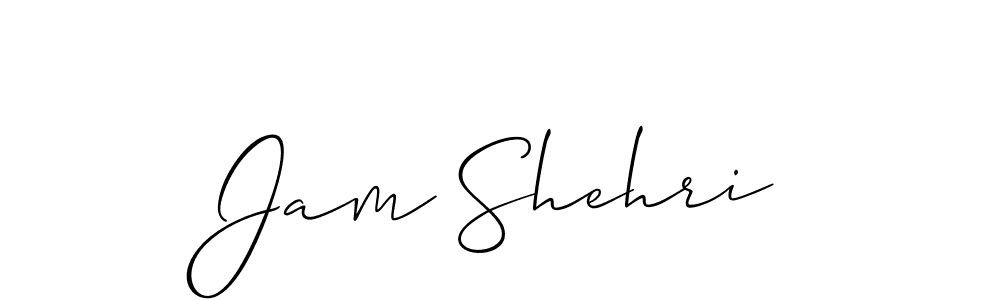Also You can easily find your signature by using the search form. We will create Jam Shehri name handwritten signature images for you free of cost using Allison_Script sign style. Jam Shehri signature style 2 images and pictures png