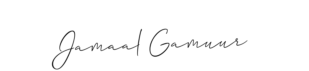 Use a signature maker to create a handwritten signature online. With this signature software, you can design (Allison_Script) your own signature for name Jamaal Gamuur. Jamaal Gamuur signature style 2 images and pictures png