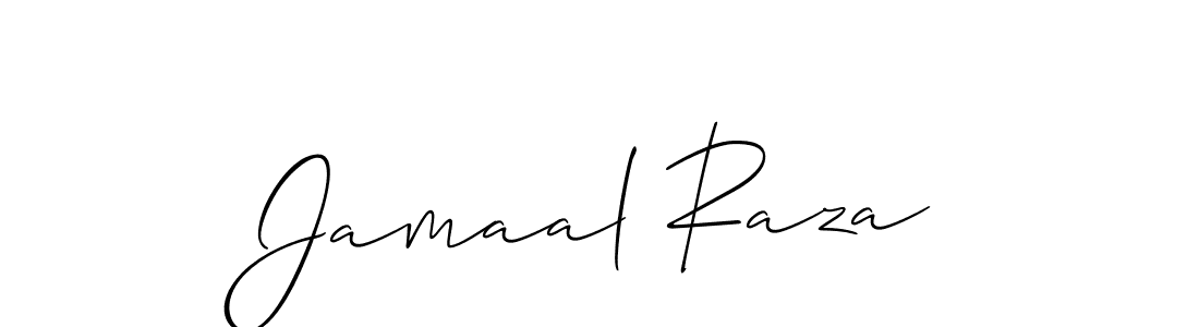 Allison_Script is a professional signature style that is perfect for those who want to add a touch of class to their signature. It is also a great choice for those who want to make their signature more unique. Get Jamaal Raza name to fancy signature for free. Jamaal Raza signature style 2 images and pictures png
