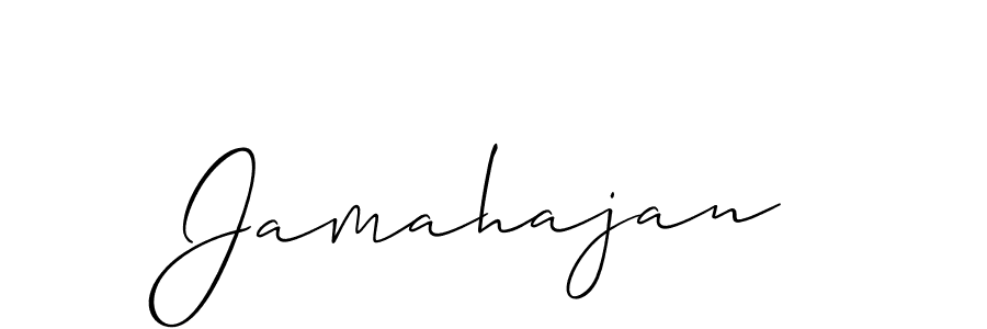 Make a beautiful signature design for name Jamahajan. With this signature (Allison_Script) style, you can create a handwritten signature for free. Jamahajan signature style 2 images and pictures png