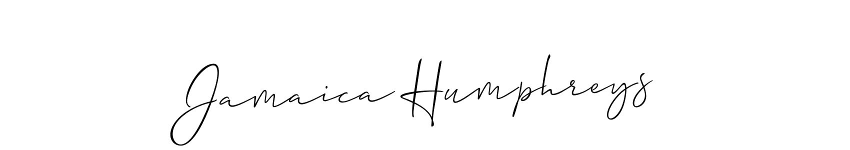 Make a beautiful signature design for name Jamaica Humphreys. With this signature (Allison_Script) style, you can create a handwritten signature for free. Jamaica Humphreys signature style 2 images and pictures png