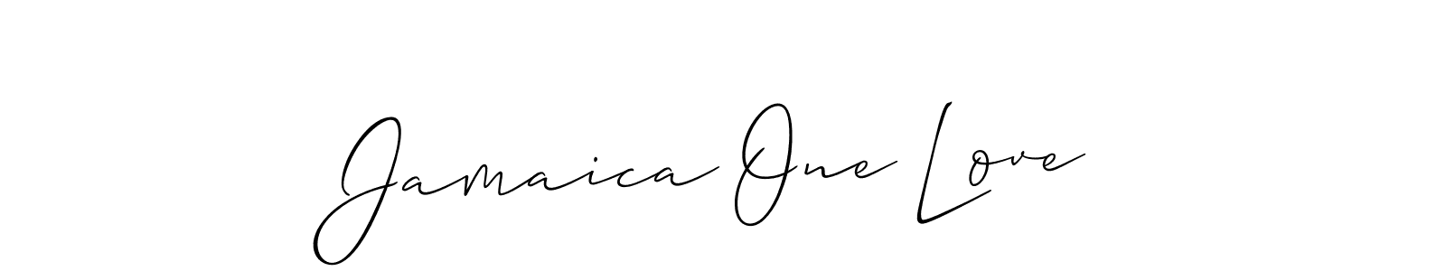 Create a beautiful signature design for name Jamaica One Love. With this signature (Allison_Script) fonts, you can make a handwritten signature for free. Jamaica One Love signature style 2 images and pictures png