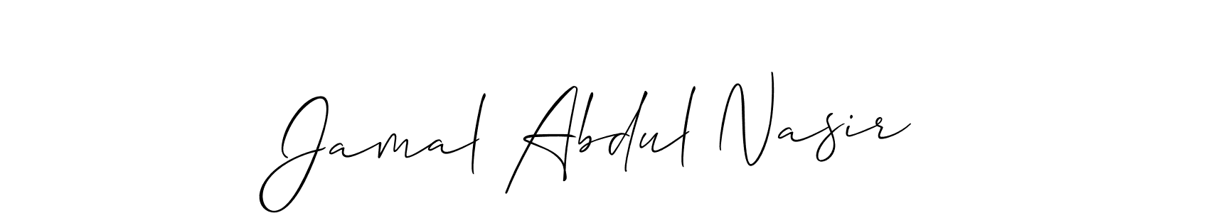 Similarly Allison_Script is the best handwritten signature design. Signature creator online .You can use it as an online autograph creator for name Jamal Abdul Nasir. Jamal Abdul Nasir signature style 2 images and pictures png