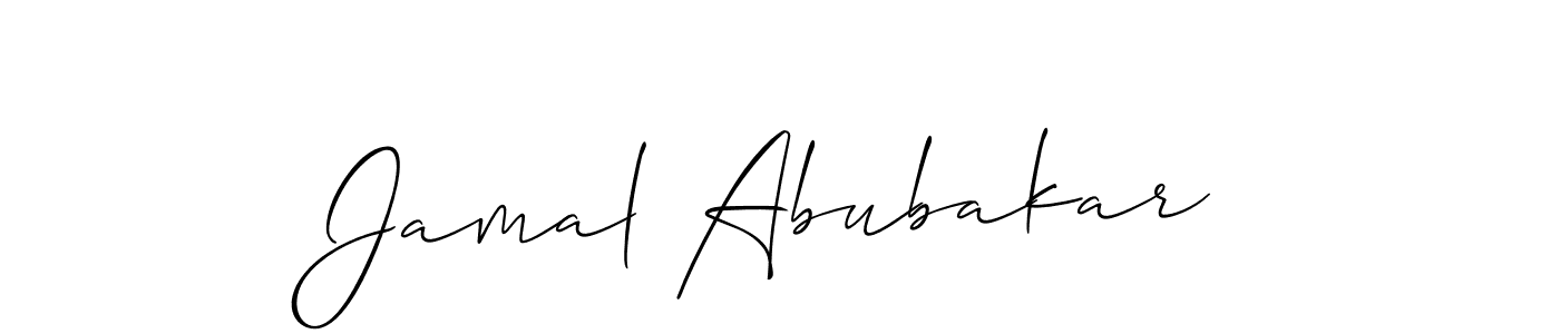 Similarly Allison_Script is the best handwritten signature design. Signature creator online .You can use it as an online autograph creator for name Jamal Abubakar. Jamal Abubakar signature style 2 images and pictures png