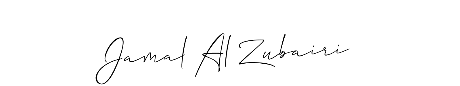 Allison_Script is a professional signature style that is perfect for those who want to add a touch of class to their signature. It is also a great choice for those who want to make their signature more unique. Get Jamal Al Zubairi name to fancy signature for free. Jamal Al Zubairi signature style 2 images and pictures png