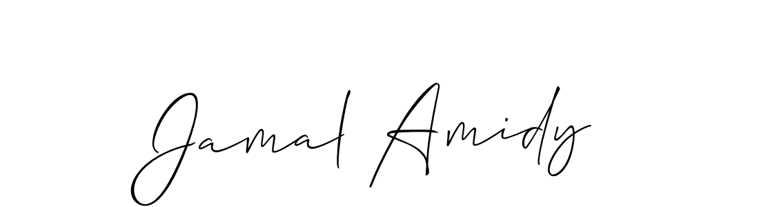 Make a short Jamal Amidy signature style. Manage your documents anywhere anytime using Allison_Script. Create and add eSignatures, submit forms, share and send files easily. Jamal Amidy signature style 2 images and pictures png