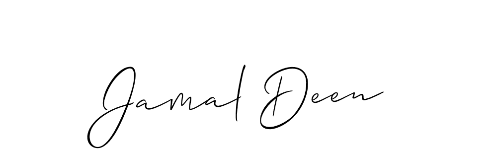 Create a beautiful signature design for name Jamal Deen. With this signature (Allison_Script) fonts, you can make a handwritten signature for free. Jamal Deen signature style 2 images and pictures png