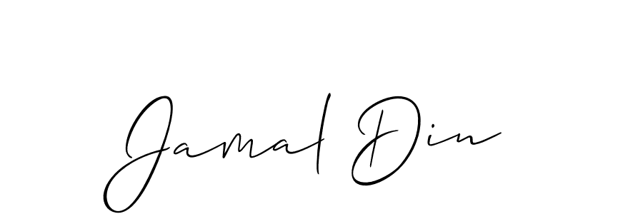 Make a beautiful signature design for name Jamal Din. With this signature (Allison_Script) style, you can create a handwritten signature for free. Jamal Din signature style 2 images and pictures png