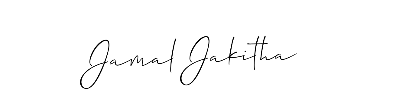 You should practise on your own different ways (Allison_Script) to write your name (Jamal Jakitha) in signature. don't let someone else do it for you. Jamal Jakitha signature style 2 images and pictures png