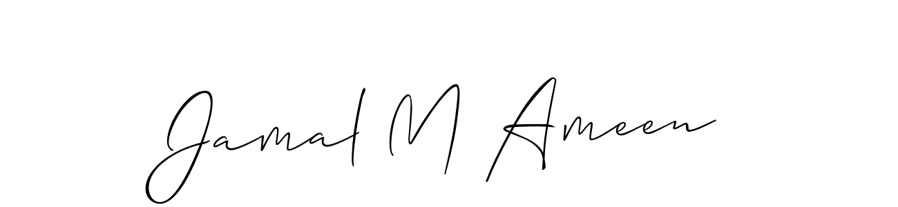 How to Draw Jamal M Ameen signature style? Allison_Script is a latest design signature styles for name Jamal M Ameen. Jamal M Ameen signature style 2 images and pictures png