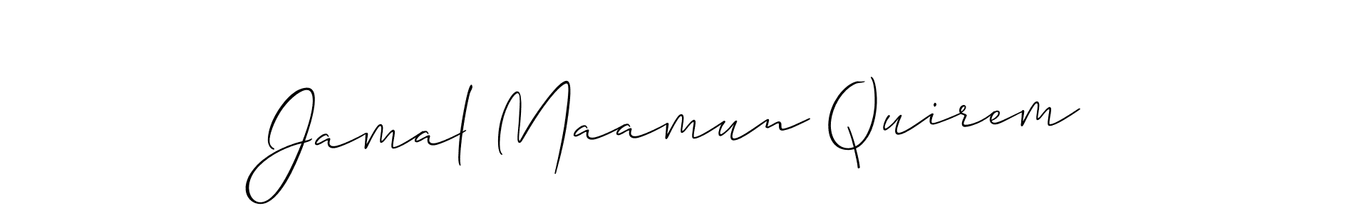 Make a short Jamal Maamun Quirem signature style. Manage your documents anywhere anytime using Allison_Script. Create and add eSignatures, submit forms, share and send files easily. Jamal Maamun Quirem signature style 2 images and pictures png