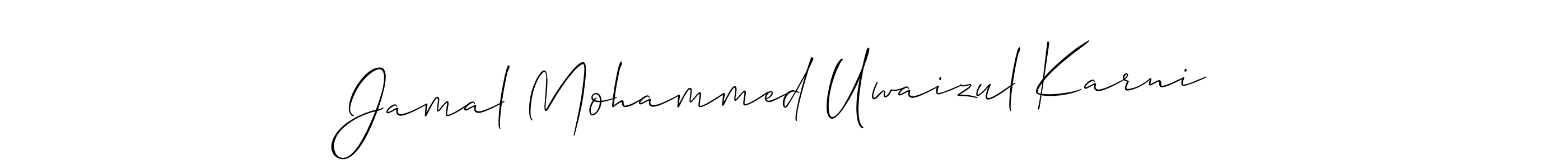 Use a signature maker to create a handwritten signature online. With this signature software, you can design (Allison_Script) your own signature for name Jamal Mohammed Uwaizul Karni. Jamal Mohammed Uwaizul Karni signature style 2 images and pictures png