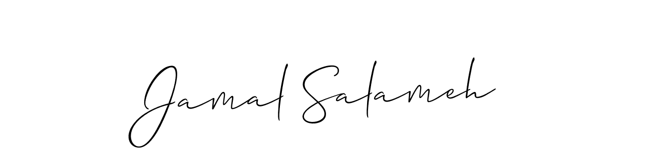 The best way (Allison_Script) to make a short signature is to pick only two or three words in your name. The name Jamal Salameh include a total of six letters. For converting this name. Jamal Salameh signature style 2 images and pictures png