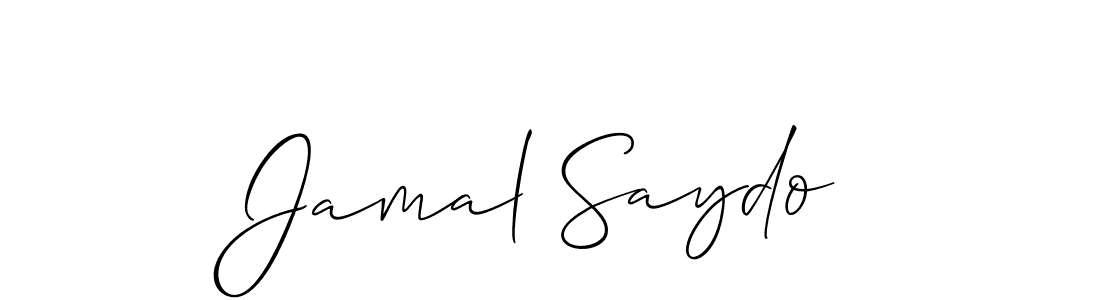 Make a beautiful signature design for name Jamal Saydo. With this signature (Allison_Script) style, you can create a handwritten signature for free. Jamal Saydo signature style 2 images and pictures png