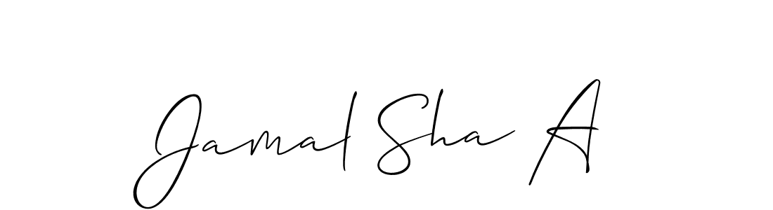 Also we have Jamal Sha A name is the best signature style. Create professional handwritten signature collection using Allison_Script autograph style. Jamal Sha A signature style 2 images and pictures png