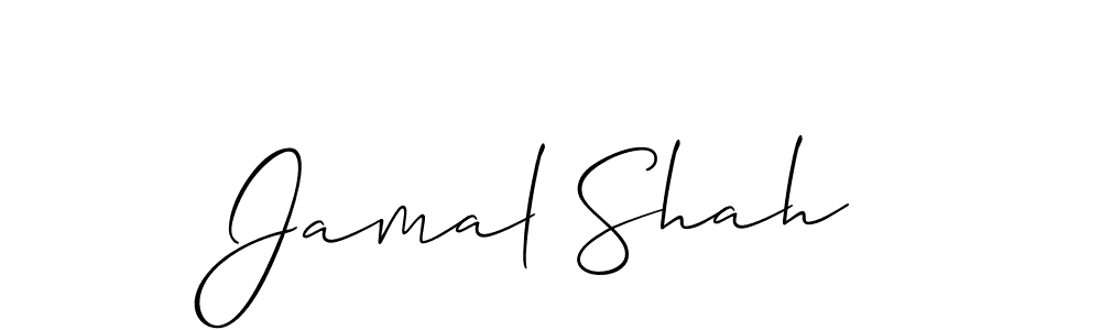 How to make Jamal Shah name signature. Use Allison_Script style for creating short signs online. This is the latest handwritten sign. Jamal Shah signature style 2 images and pictures png