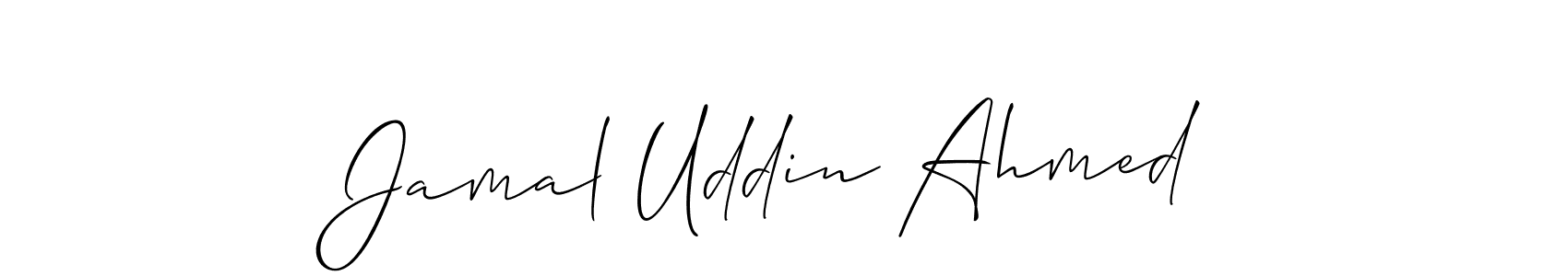 How to Draw Jamal Uddin Ahmed signature style? Allison_Script is a latest design signature styles for name Jamal Uddin Ahmed. Jamal Uddin Ahmed signature style 2 images and pictures png