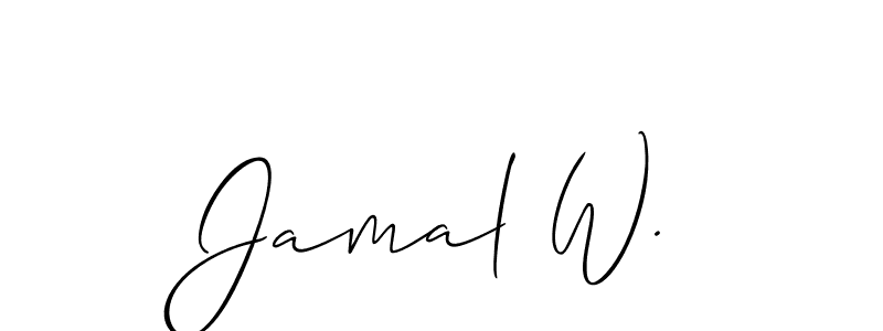 How to make Jamal W. signature? Allison_Script is a professional autograph style. Create handwritten signature for Jamal W. name. Jamal W. signature style 2 images and pictures png