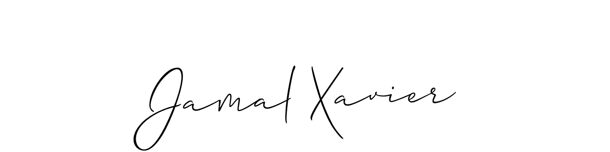 Use a signature maker to create a handwritten signature online. With this signature software, you can design (Allison_Script) your own signature for name Jamal Xavier. Jamal Xavier signature style 2 images and pictures png