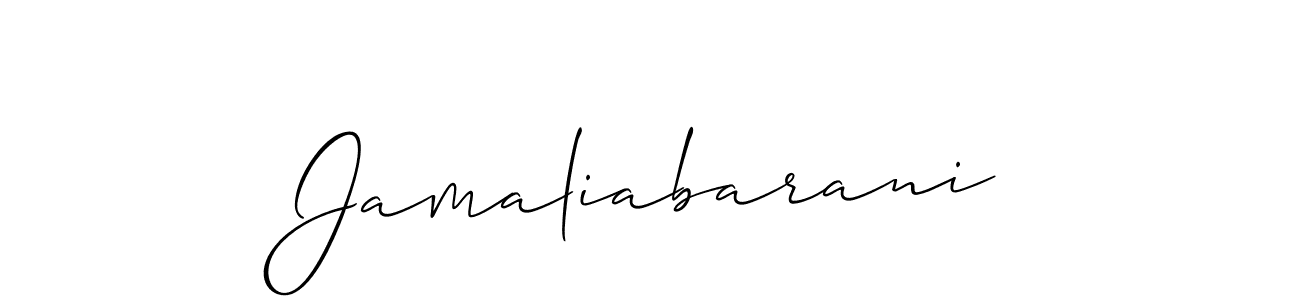 How to make Jamaliabarani signature? Allison_Script is a professional autograph style. Create handwritten signature for Jamaliabarani name. Jamaliabarani signature style 2 images and pictures png