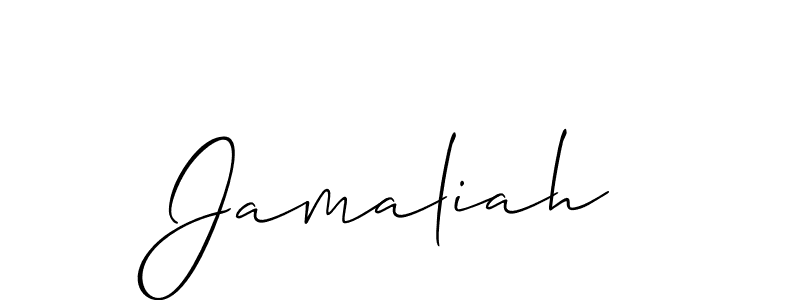 How to Draw Jamaliah signature style? Allison_Script is a latest design signature styles for name Jamaliah. Jamaliah signature style 2 images and pictures png