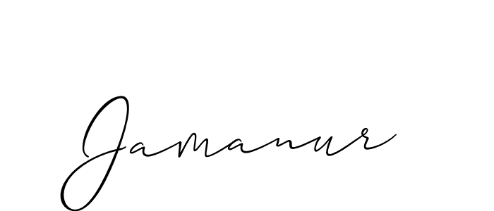 How to make Jamanur name signature. Use Allison_Script style for creating short signs online. This is the latest handwritten sign. Jamanur signature style 2 images and pictures png