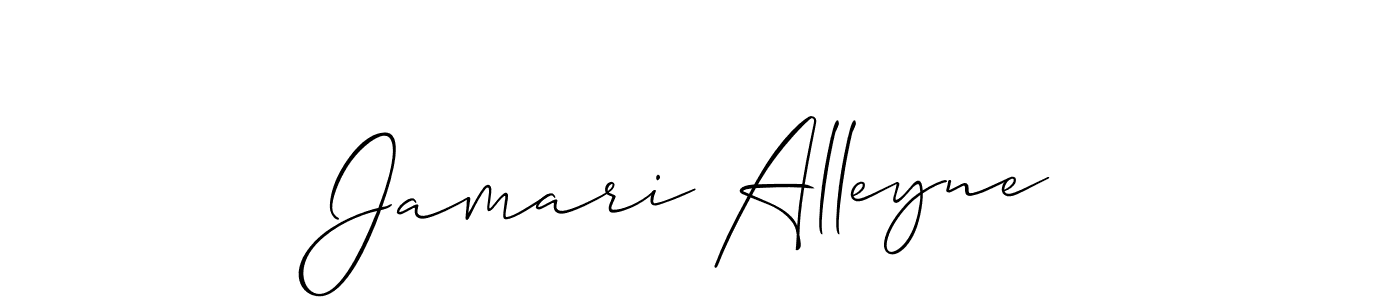 Design your own signature with our free online signature maker. With this signature software, you can create a handwritten (Allison_Script) signature for name Jamari Alleyne. Jamari Alleyne signature style 2 images and pictures png