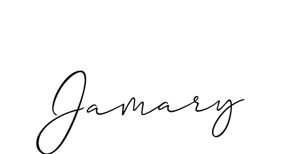 It looks lik you need a new signature style for name Jamary. Design unique handwritten (Allison_Script) signature with our free signature maker in just a few clicks. Jamary signature style 2 images and pictures png