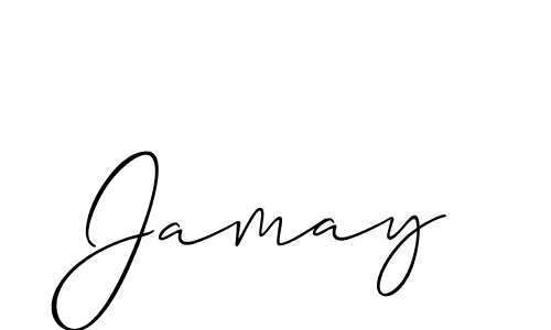Use a signature maker to create a handwritten signature online. With this signature software, you can design (Allison_Script) your own signature for name Jamay. Jamay signature style 2 images and pictures png