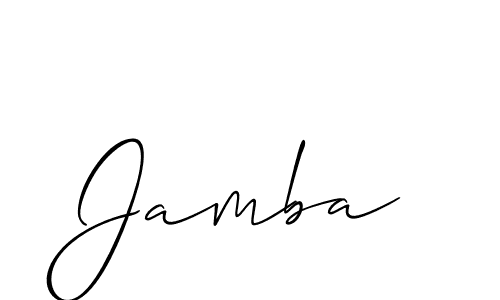 Similarly Allison_Script is the best handwritten signature design. Signature creator online .You can use it as an online autograph creator for name Jamba. Jamba signature style 2 images and pictures png