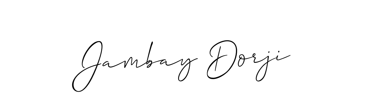 How to Draw Jambay Dorji signature style? Allison_Script is a latest design signature styles for name Jambay Dorji. Jambay Dorji signature style 2 images and pictures png