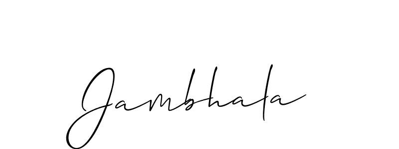 You should practise on your own different ways (Allison_Script) to write your name (Jambhala) in signature. don't let someone else do it for you. Jambhala signature style 2 images and pictures png