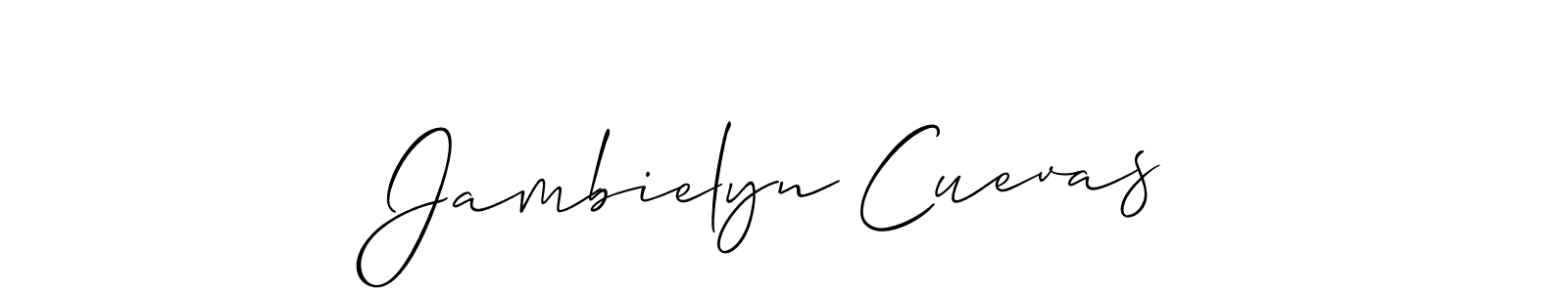 Make a beautiful signature design for name Jambielyn Cuevas. Use this online signature maker to create a handwritten signature for free. Jambielyn Cuevas signature style 2 images and pictures png