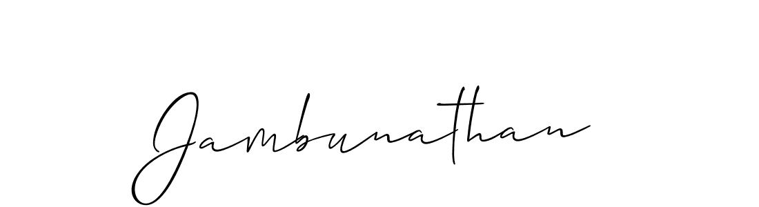 Design your own signature with our free online signature maker. With this signature software, you can create a handwritten (Allison_Script) signature for name Jambunathan. Jambunathan signature style 2 images and pictures png