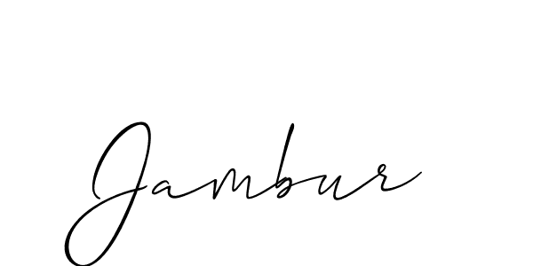 Create a beautiful signature design for name Jambur. With this signature (Allison_Script) fonts, you can make a handwritten signature for free. Jambur signature style 2 images and pictures png