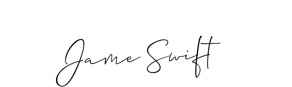 How to Draw Jame Swift signature style? Allison_Script is a latest design signature styles for name Jame Swift. Jame Swift signature style 2 images and pictures png