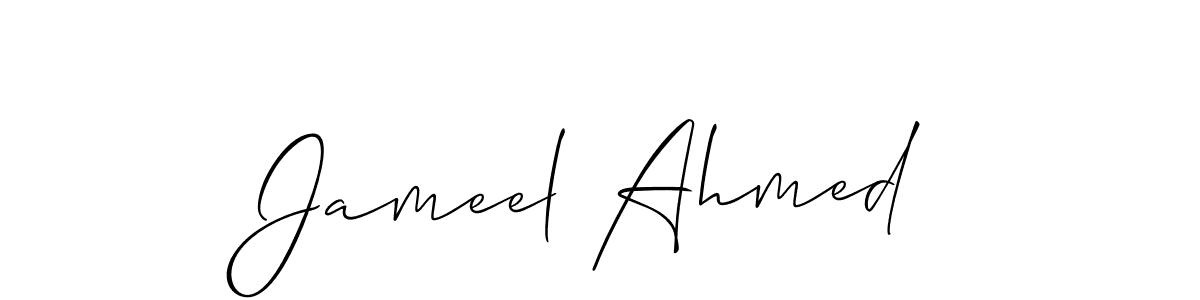 Design your own signature with our free online signature maker. With this signature software, you can create a handwritten (Allison_Script) signature for name Jameel Ahmed. Jameel Ahmed signature style 2 images and pictures png