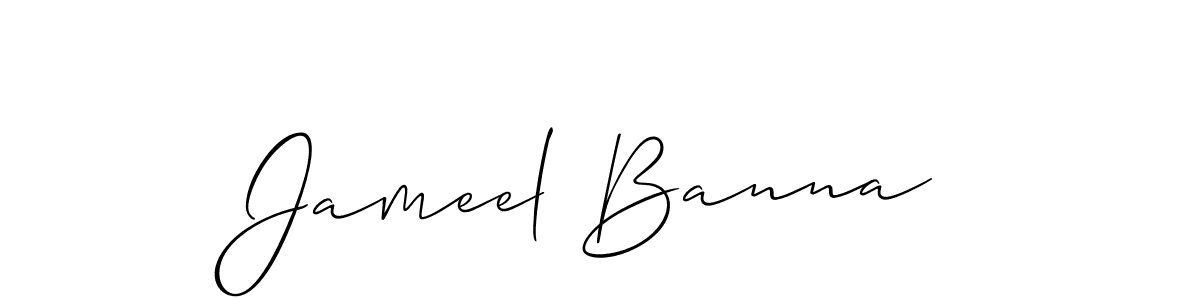 Also You can easily find your signature by using the search form. We will create Jameel Banna name handwritten signature images for you free of cost using Allison_Script sign style. Jameel Banna signature style 2 images and pictures png