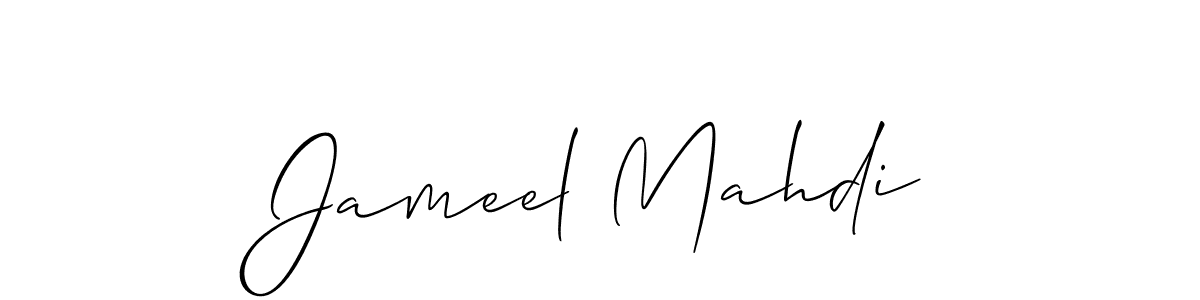 How to Draw Jameel Mahdi signature style? Allison_Script is a latest design signature styles for name Jameel Mahdi. Jameel Mahdi signature style 2 images and pictures png