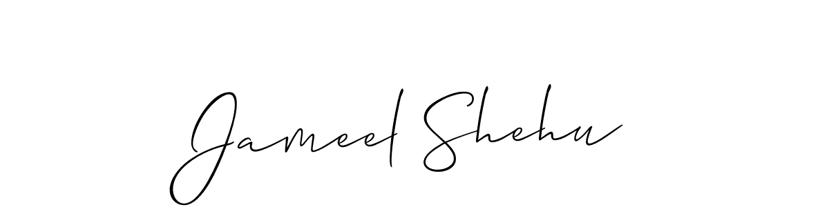 Jameel Shehu stylish signature style. Best Handwritten Sign (Allison_Script) for my name. Handwritten Signature Collection Ideas for my name Jameel Shehu. Jameel Shehu signature style 2 images and pictures png