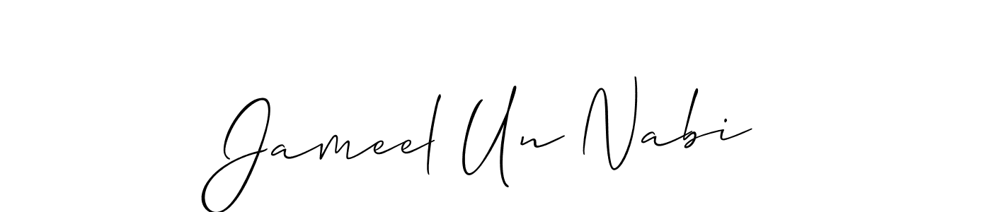 How to Draw Jameel Un Nabi signature style? Allison_Script is a latest design signature styles for name Jameel Un Nabi. Jameel Un Nabi signature style 2 images and pictures png