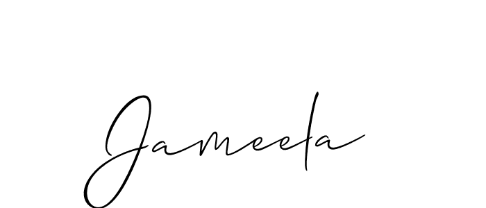 Jameela stylish signature style. Best Handwritten Sign (Allison_Script) for my name. Handwritten Signature Collection Ideas for my name Jameela. Jameela signature style 2 images and pictures png