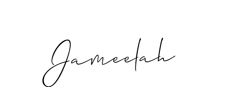 You should practise on your own different ways (Allison_Script) to write your name (Jameelah) in signature. don't let someone else do it for you. Jameelah signature style 2 images and pictures png
