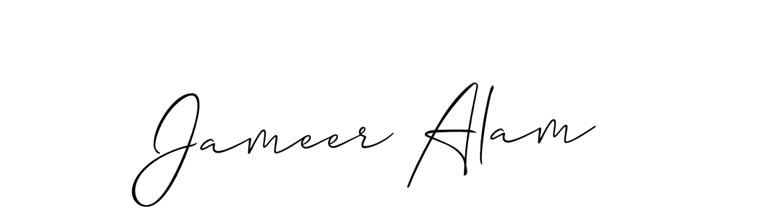 Make a short Jameer Alam signature style. Manage your documents anywhere anytime using Allison_Script. Create and add eSignatures, submit forms, share and send files easily. Jameer Alam signature style 2 images and pictures png