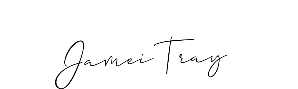 Make a beautiful signature design for name Jamei Tray. With this signature (Allison_Script) style, you can create a handwritten signature for free. Jamei Tray signature style 2 images and pictures png