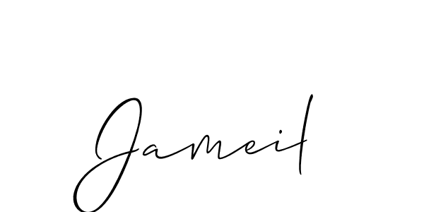 How to make Jameil signature? Allison_Script is a professional autograph style. Create handwritten signature for Jameil name. Jameil signature style 2 images and pictures png